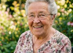 Corrie ten Boom - Historical missionary portrait restored and colorized by NBTI Media