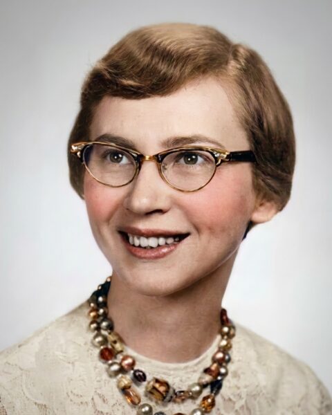 Betty Olsen - Historical missionary portrait restored and colorized by NBTI Media